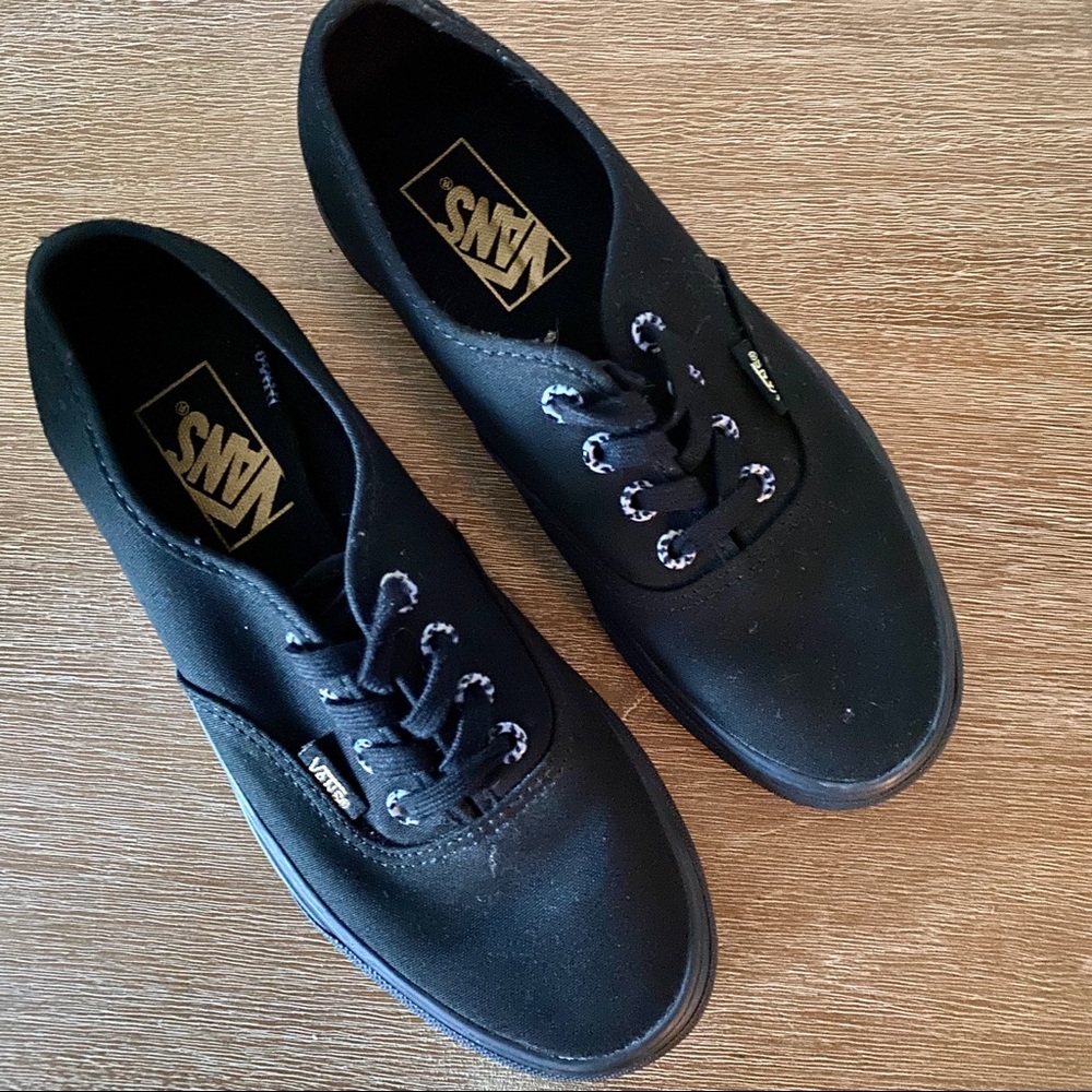 Solid Black Vans